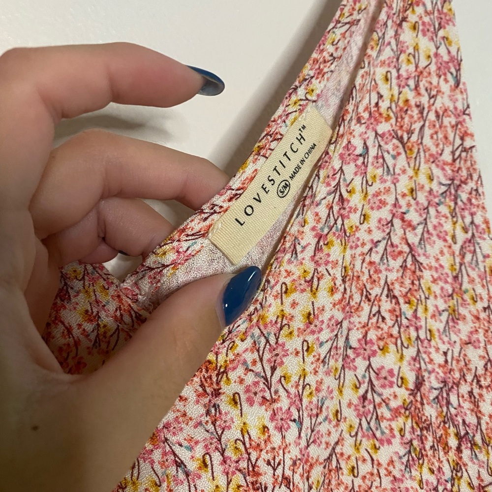 lovestitch Peach-Pink Floral Maxi Dress - Picture 3 of 4
